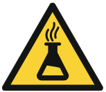 Symbol: Warnung vor Chemieunfall