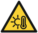 Symbol: Warnung vor Hitze